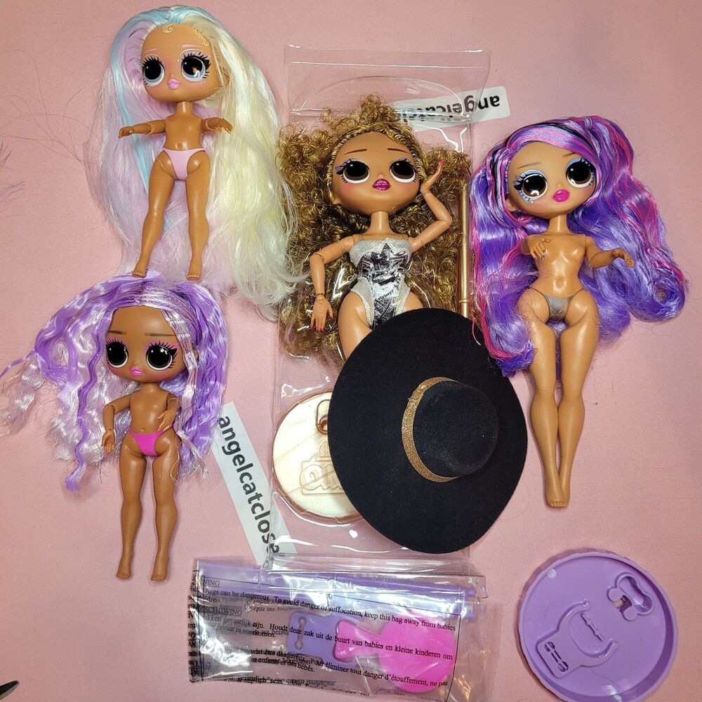 LOL Surprise OMG Dolls Lot 4 Doll Tween Stand Ace Da Boss Barbie Toy MGA Bratz